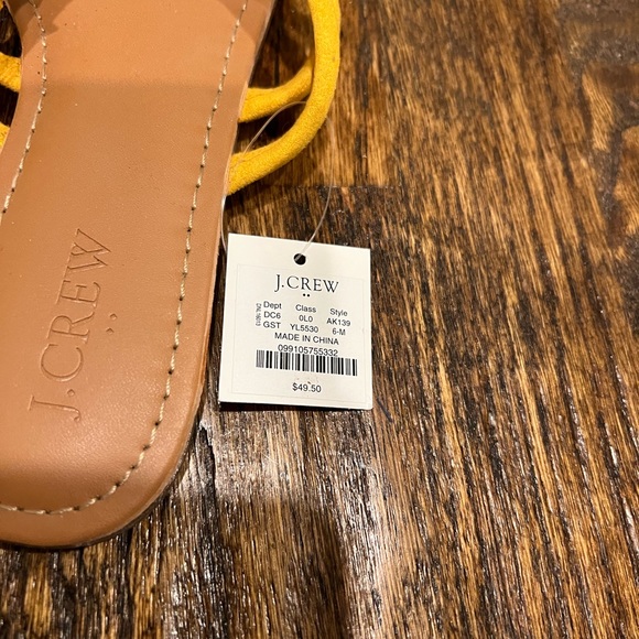 Sunshine yellow JCrew Factory sandals. NWT - Picture 2 of 3